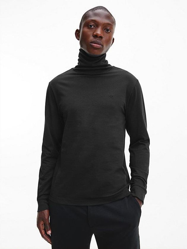 Calvin Klein USA Roll Neck Mens Top Black 4152698-NK